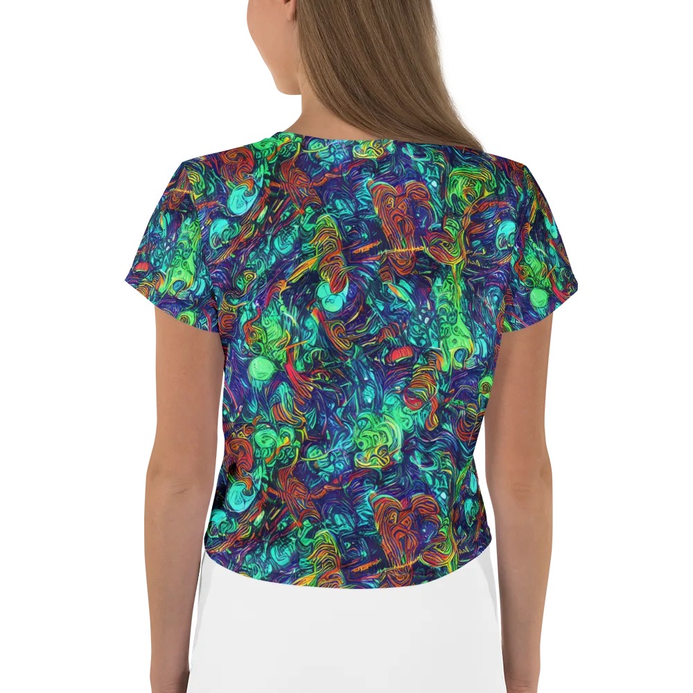 Saturated Spiral on Crop Tee — Back