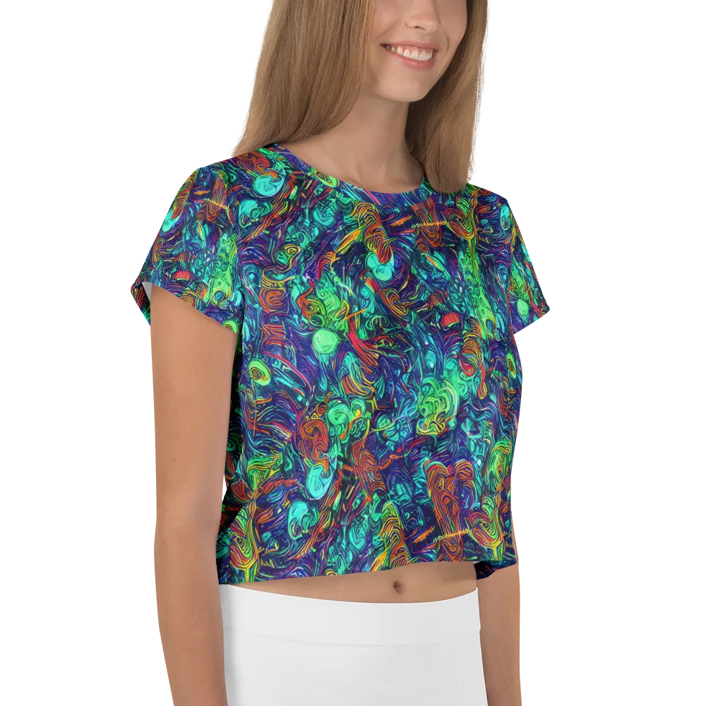 Saturated Spiral on Crop Tee — Right