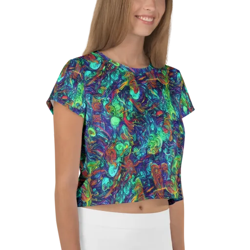 Saturated Spiral on a Crop Tee