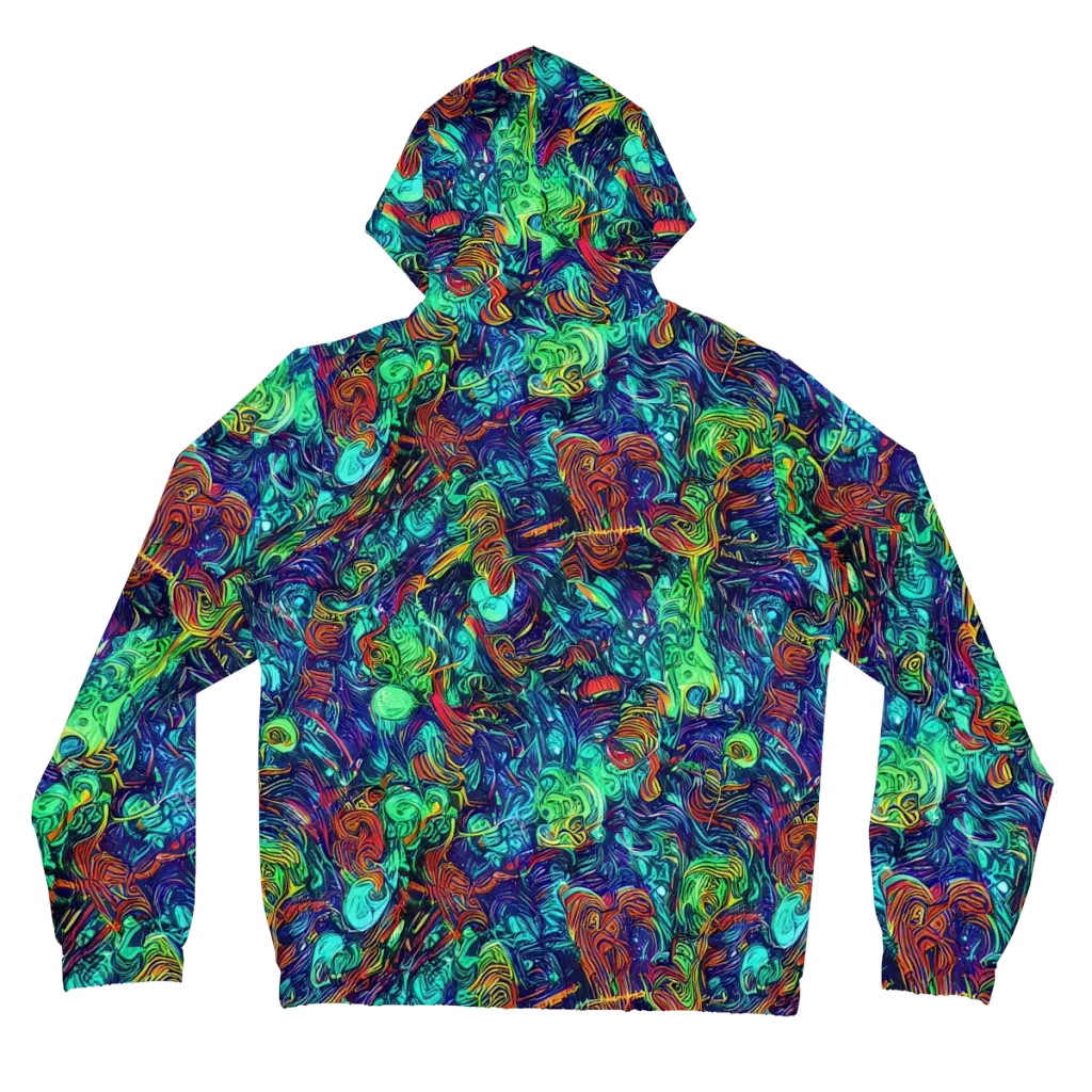 Saturated Spiral on Women's Full-Zip Hoodie — Back