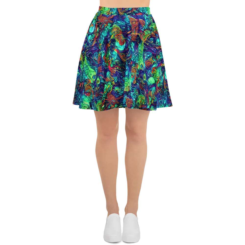 Saturated Spiral on Skater Skirt — Front