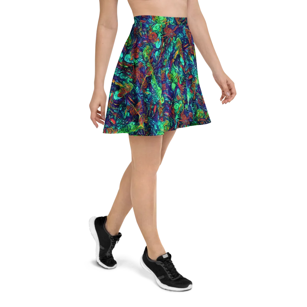 Saturated Spiral on Skater Skirt — Right