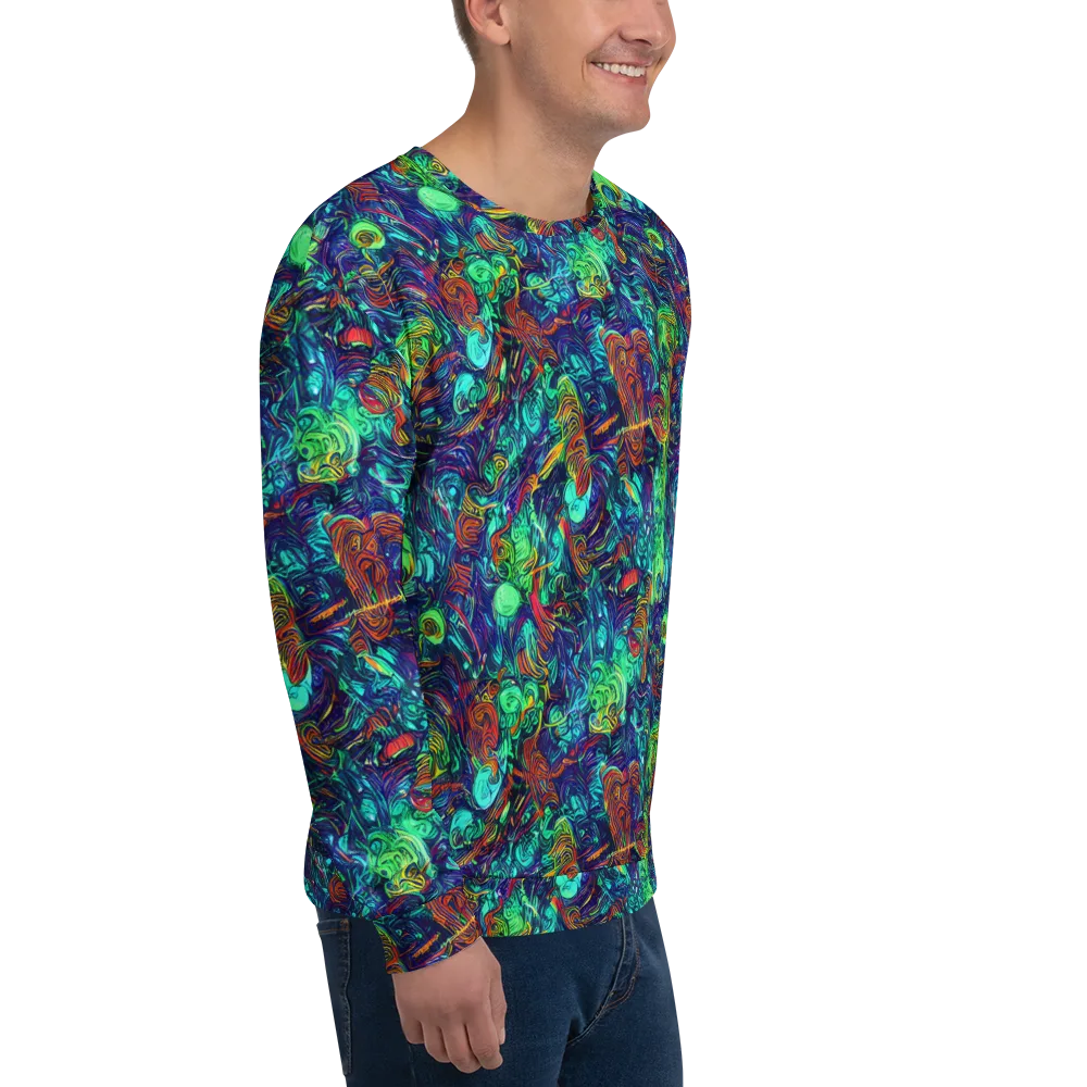 Saturated Spiral on Sweatshirt — Right Front