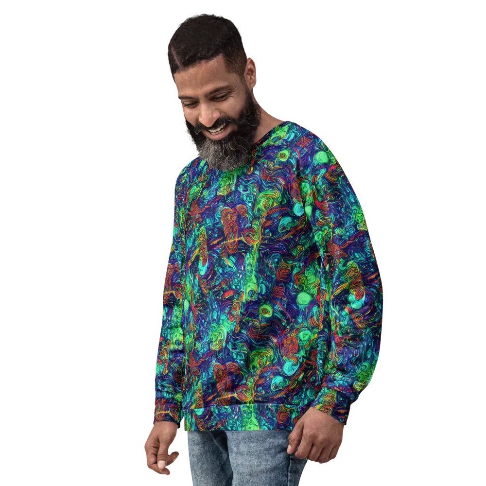 Saturated Spiral on Sweatshirt — Left Front