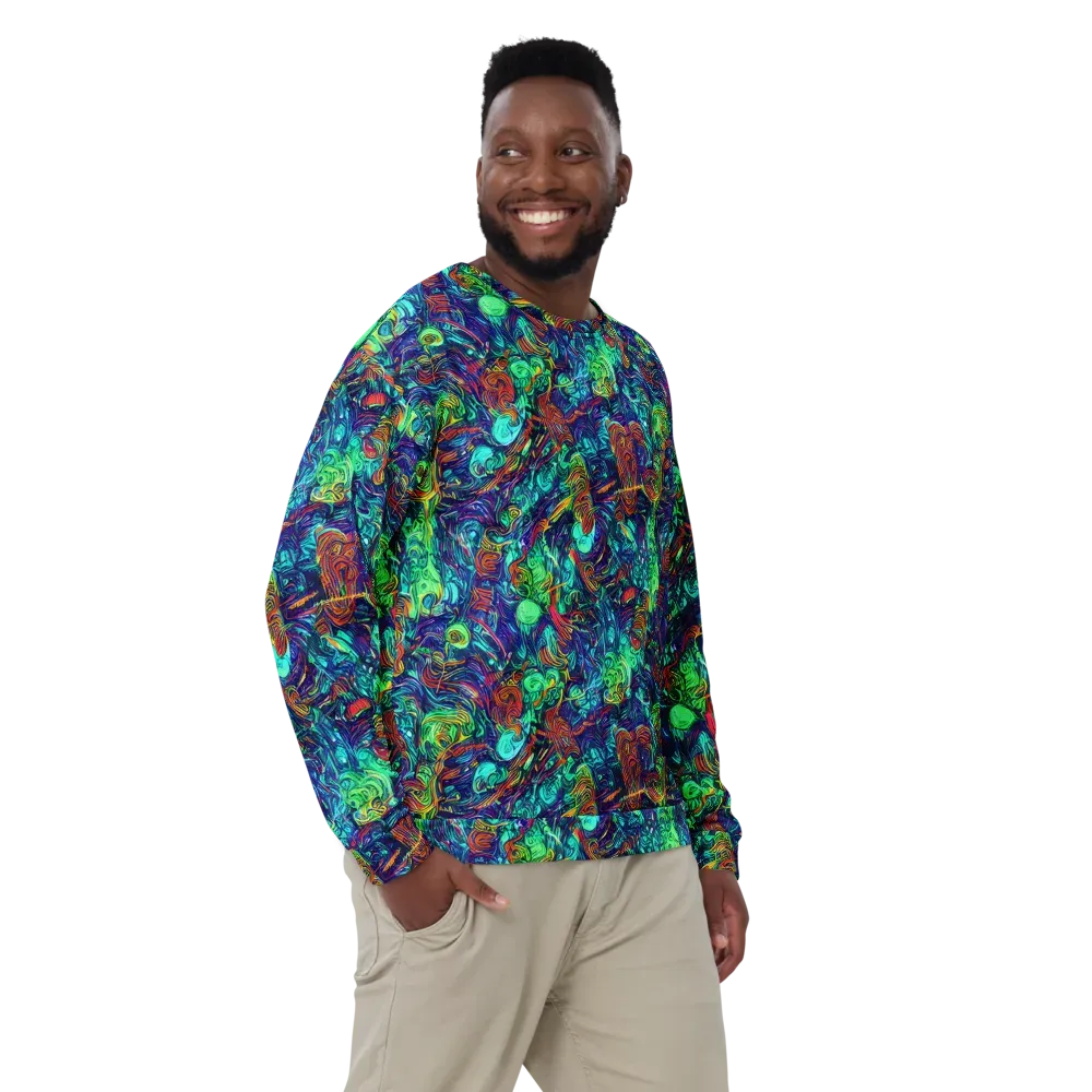 Saturated Spiral on Sweatshirt — Front