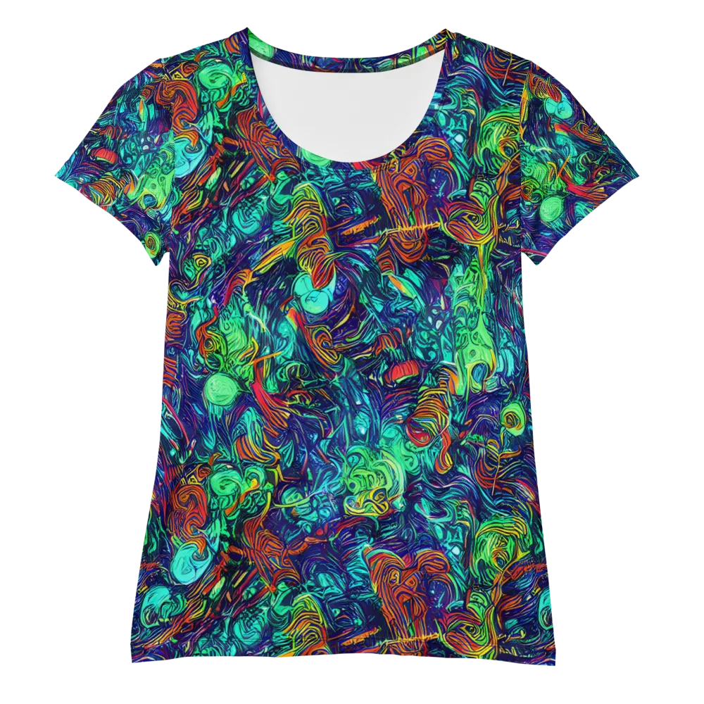 Saturated Spiral on Women's Athletic T-Shirt — Front