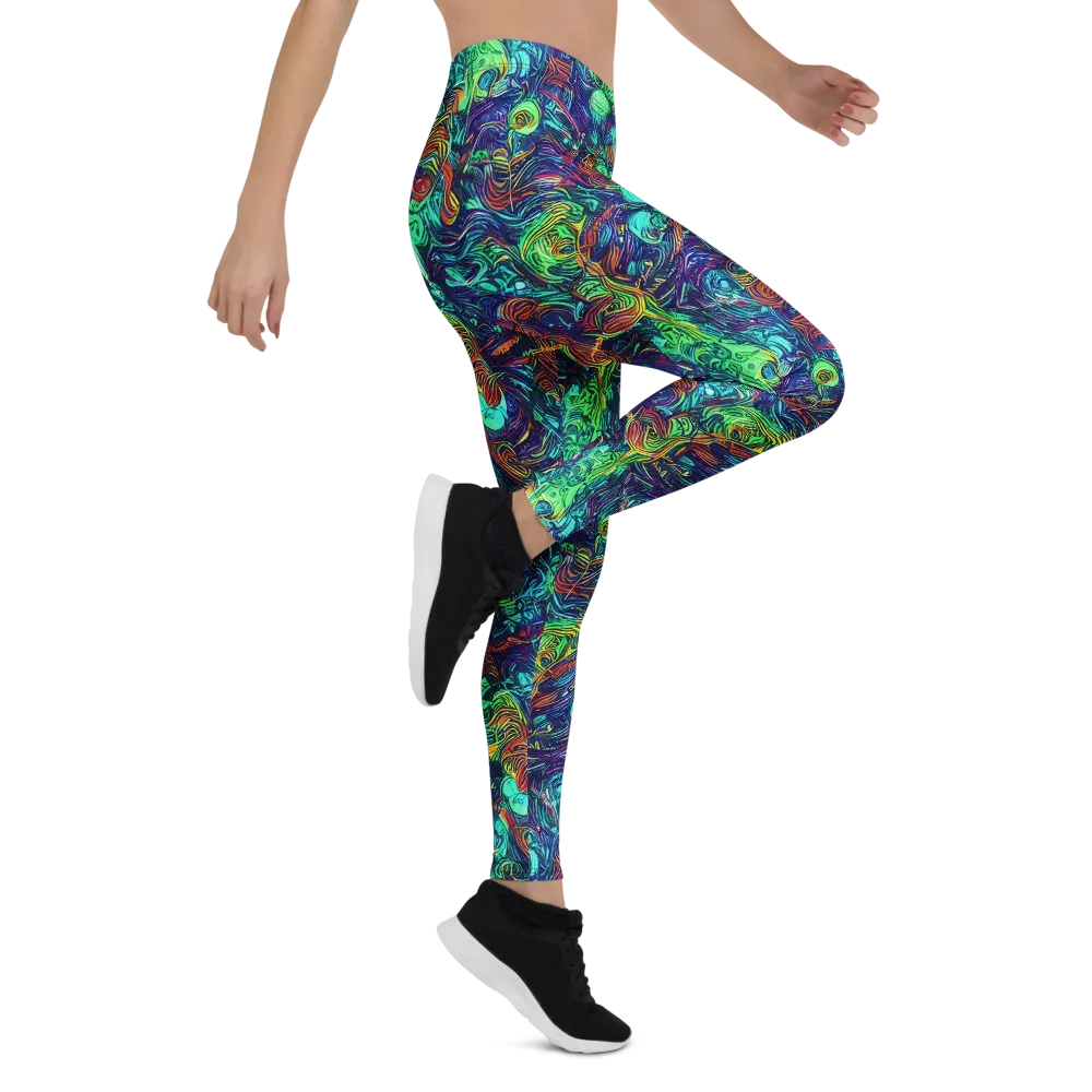 Saturated Spiral on Leggings — Right