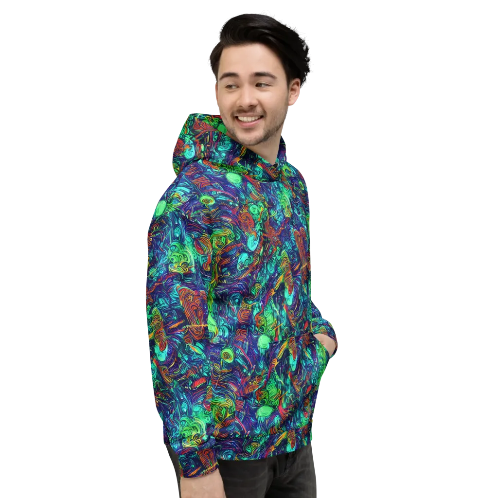 Saturated Spiral on Hoodie — Right