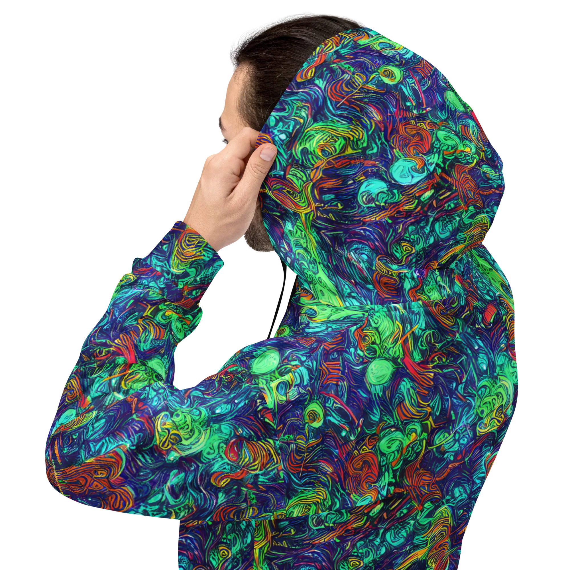Saturated Spiral on Hoodie — Back