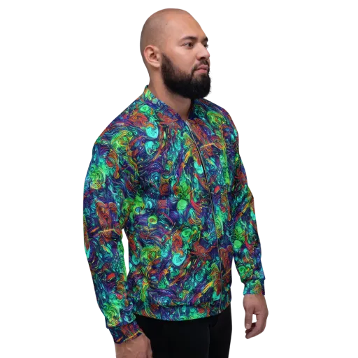 Saturated Spiral on a Bomber Jacket