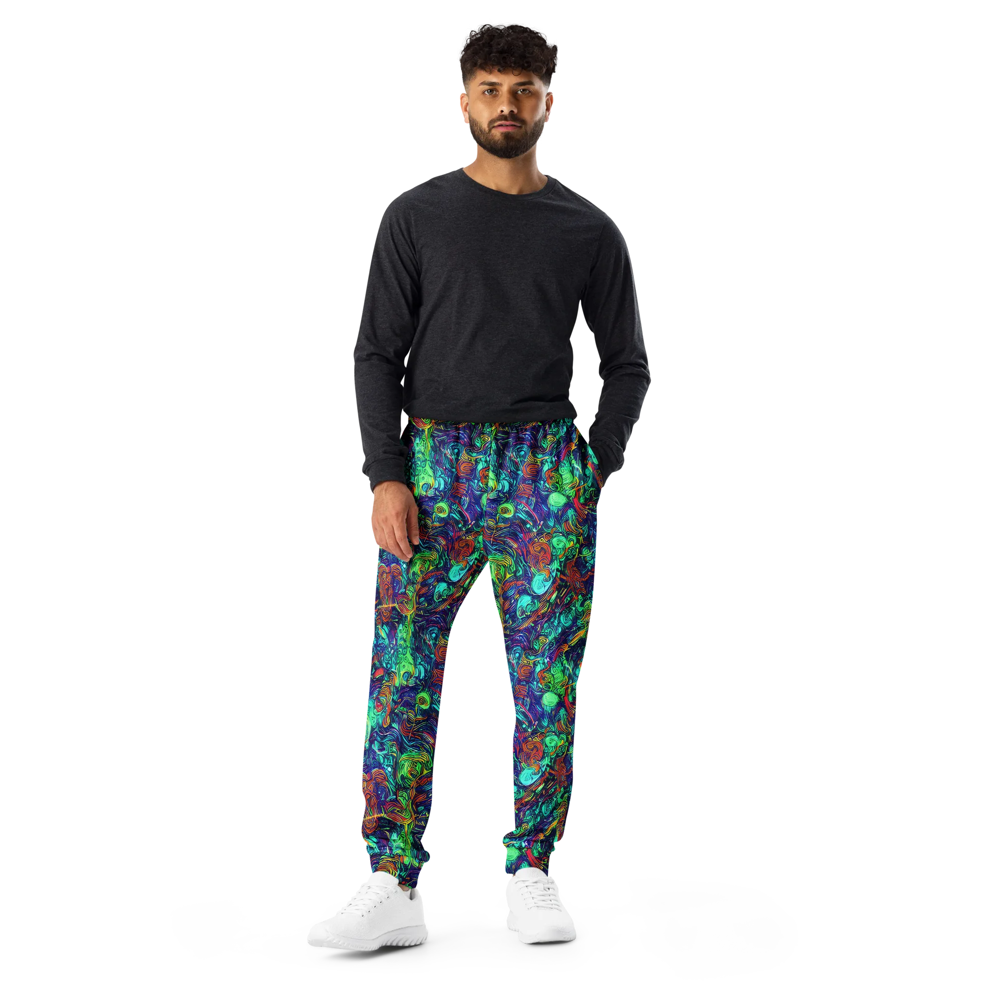 Saturated Spiral on Men's Joggers — Front