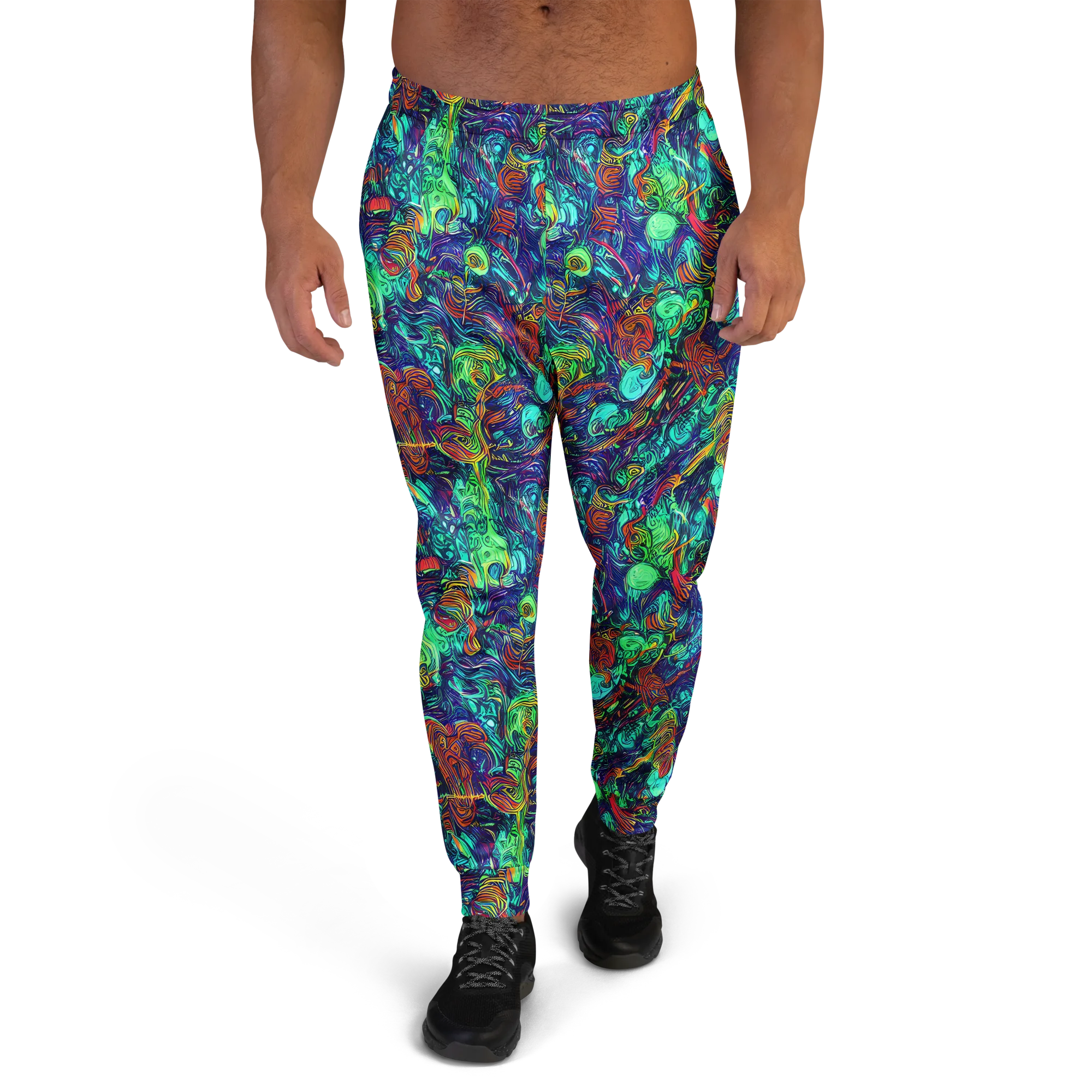 Saturated Spiral on Men's Joggers — Front