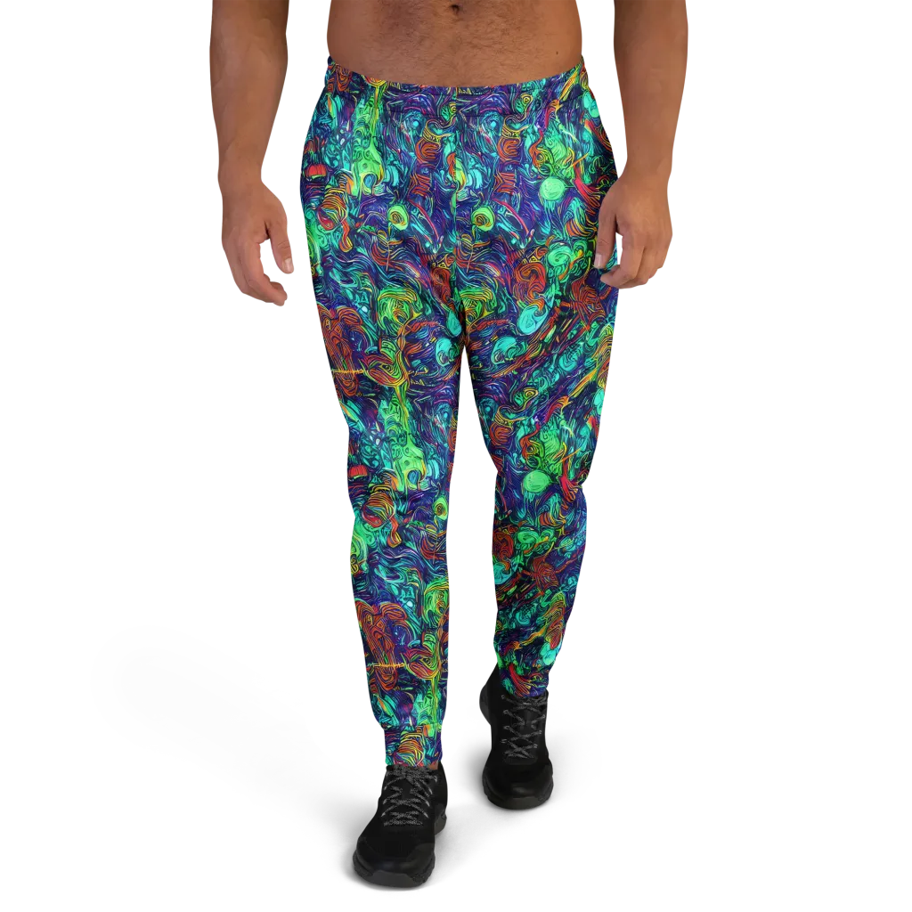 Saturated Spiral on Men's Joggers — Front