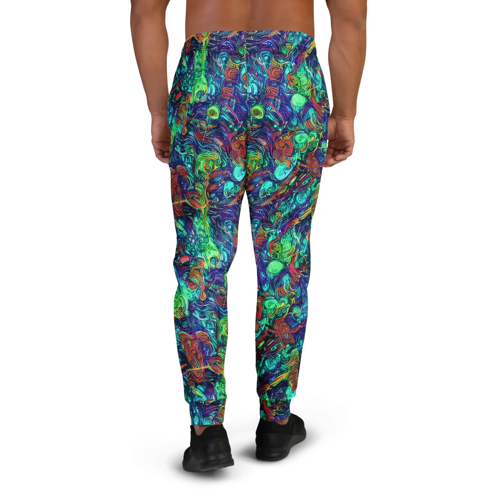 Saturated Spiral on Men's Joggers — Back