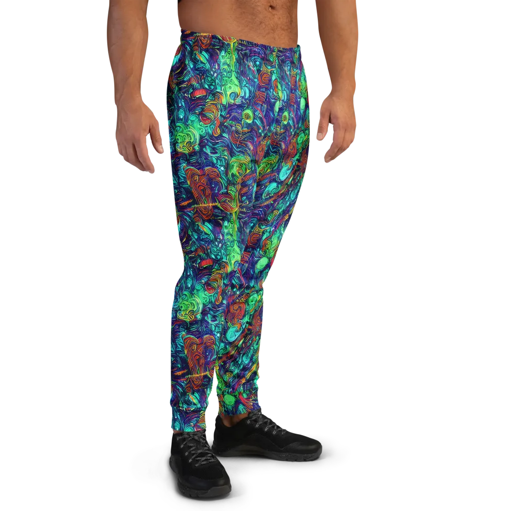 Saturated Spiral on Men's Joggers — Right