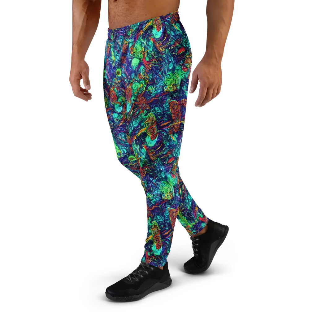 Saturated Spiral on Men's Joggers — Left