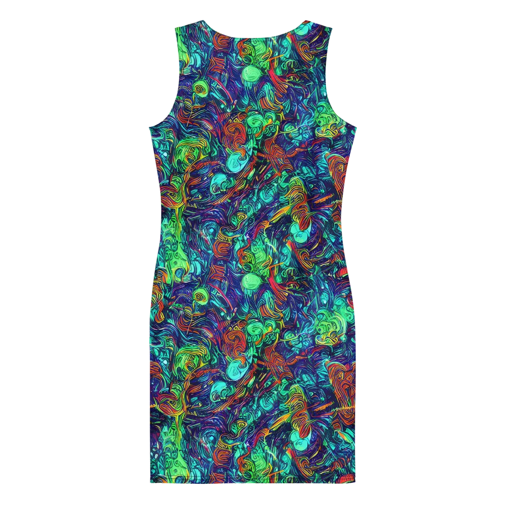 Saturated Spiral on Bodycon Dress — Back