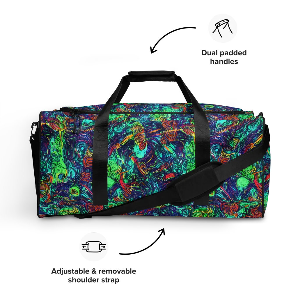 Saturated Spiral on Duffle Bag — Front