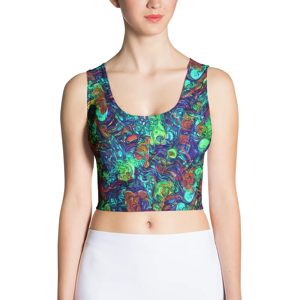 Saturated Spiral on Crop Top — Front