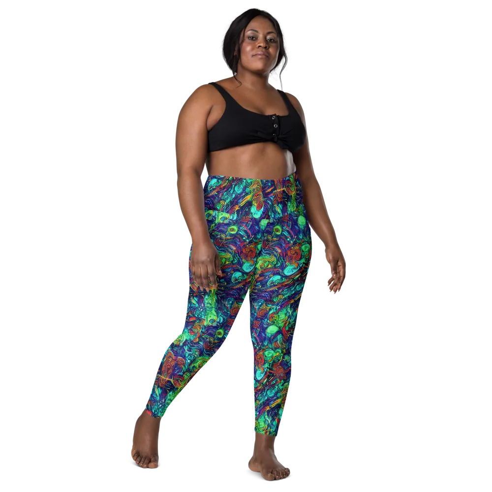 Saturated Spiral on Leggings with Pockets — Front