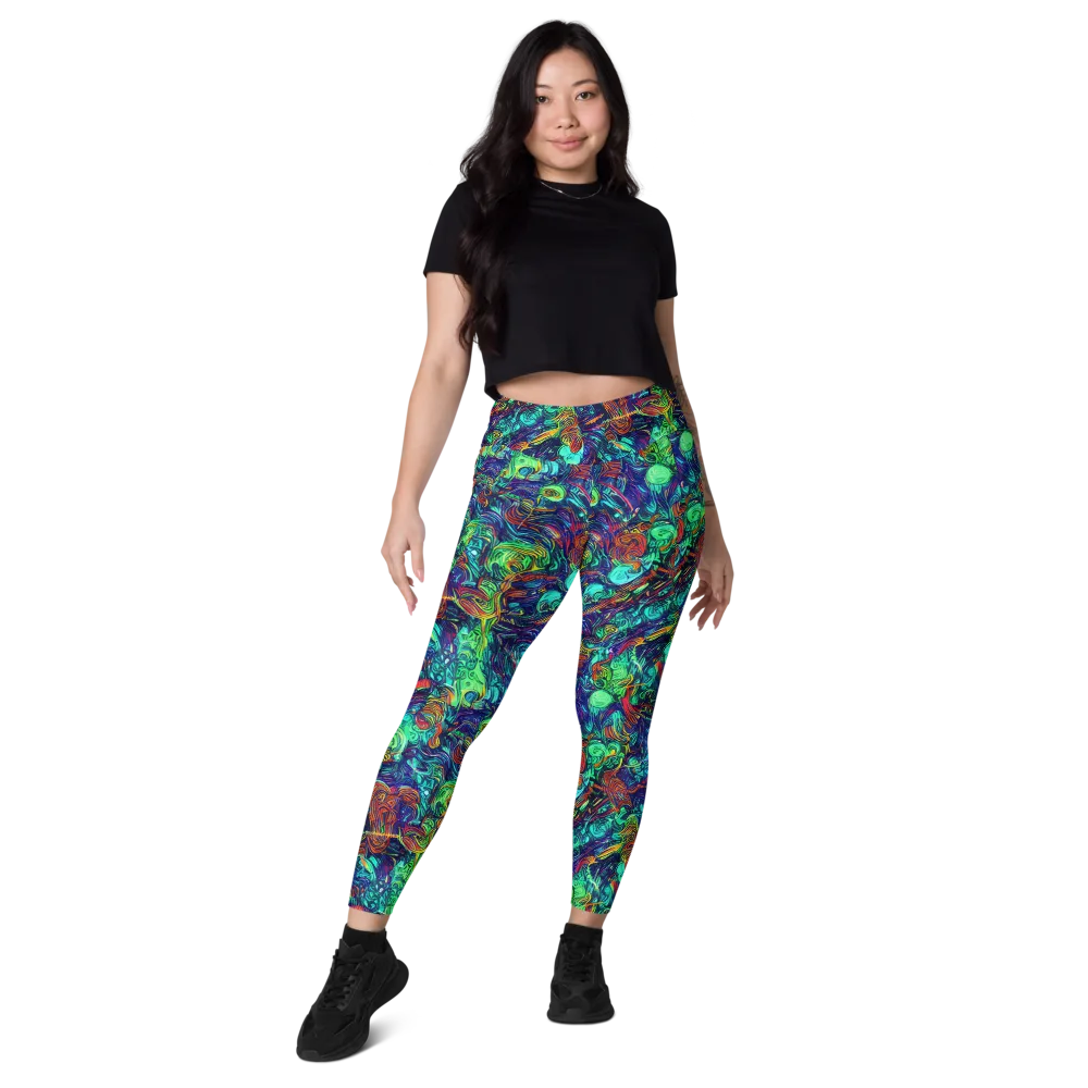 Saturated Spiral on Leggings with Pockets — Front