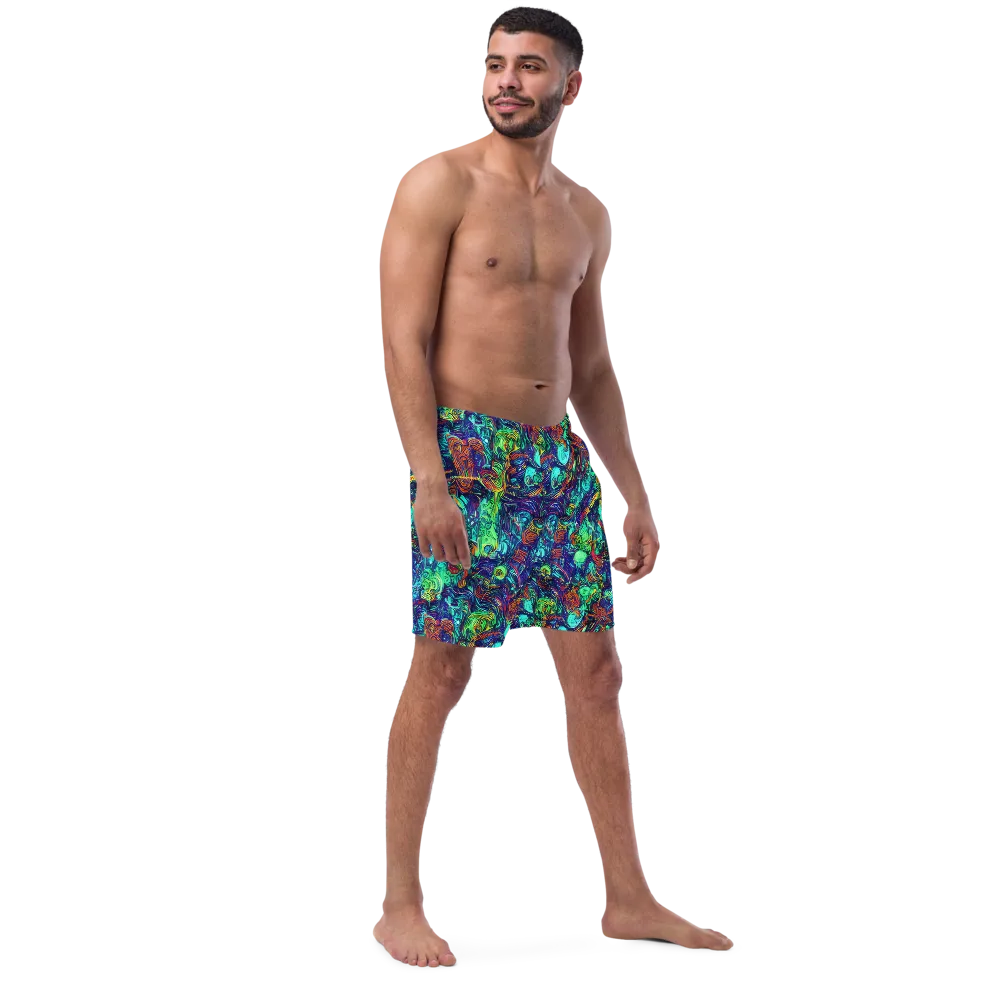 Saturated Spiral on Swim Trunks — Right Front