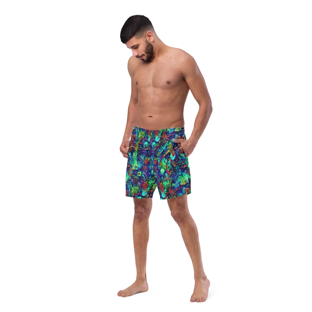 Saturated Spiral on Swim Trunks — Left Front