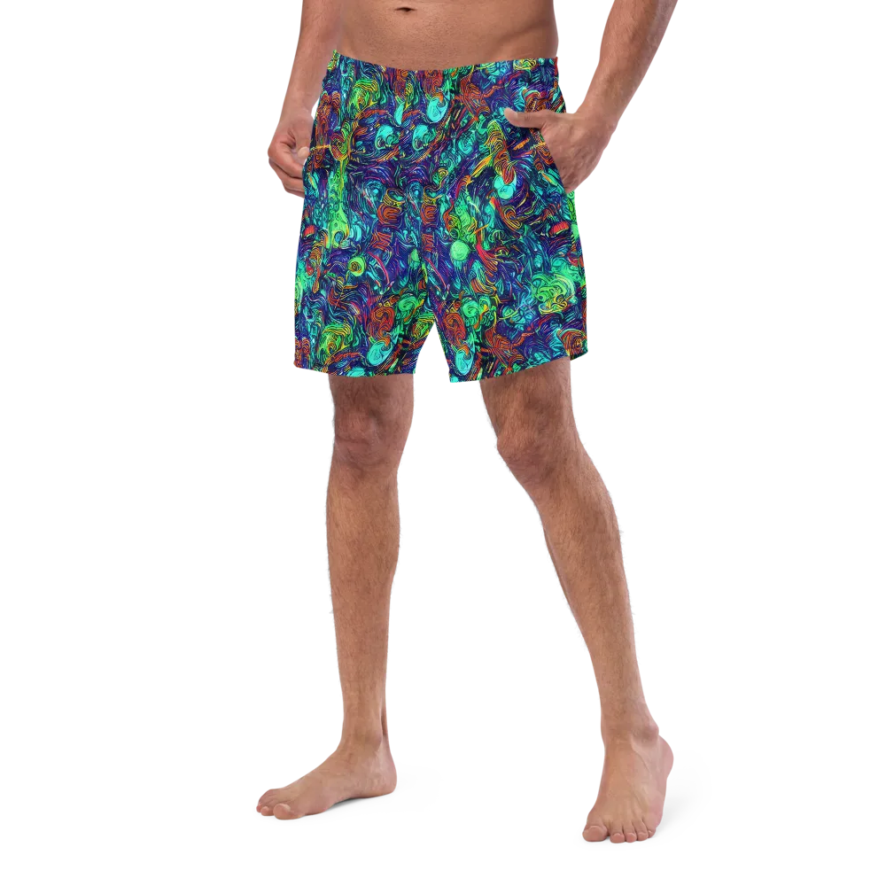 Saturated Spiral on Swim Trunks — Left Front