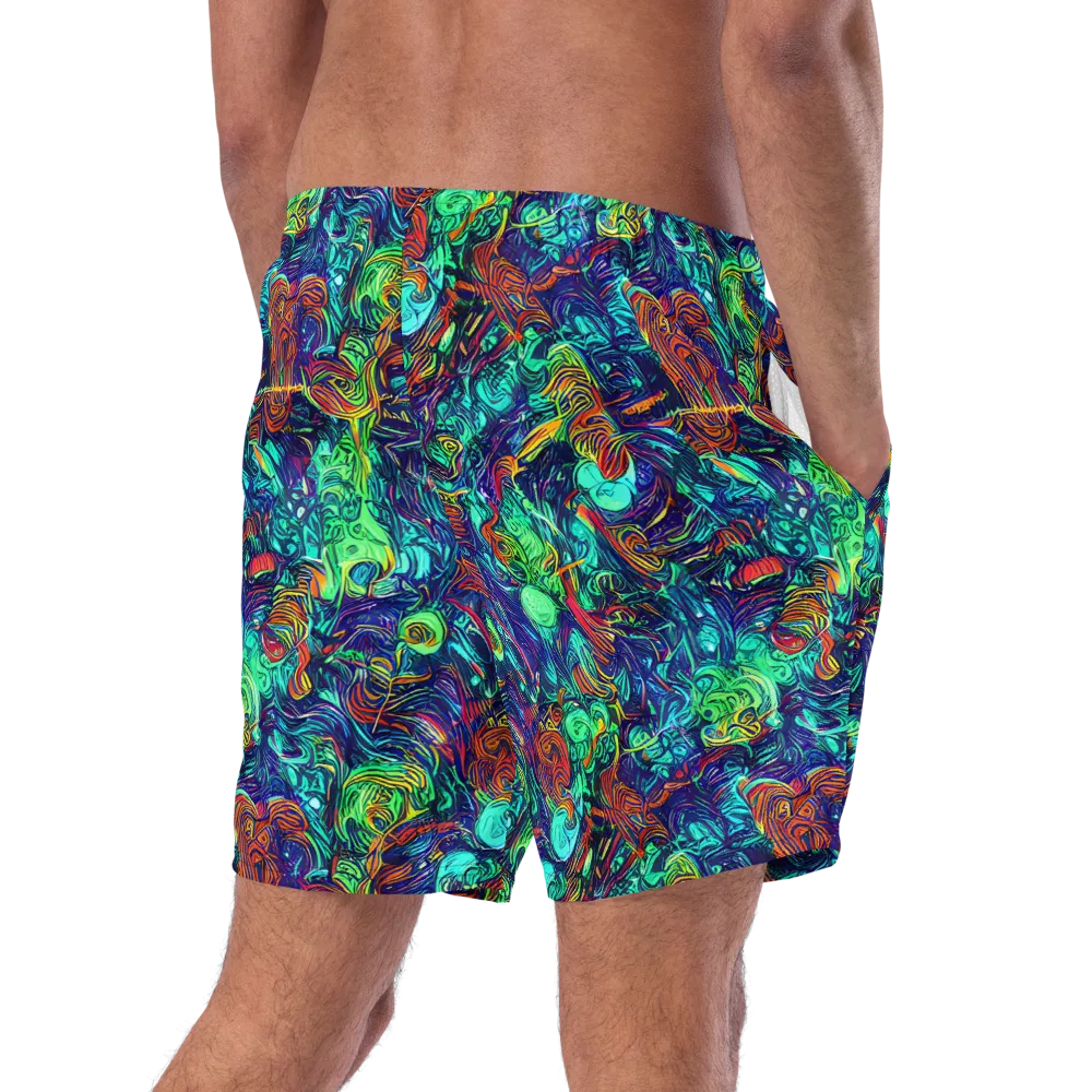 Saturated Spiral on Swim Trunks — Right Back