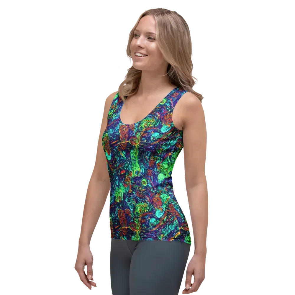 Saturated Spiral on Women's Tank Top — Left Front