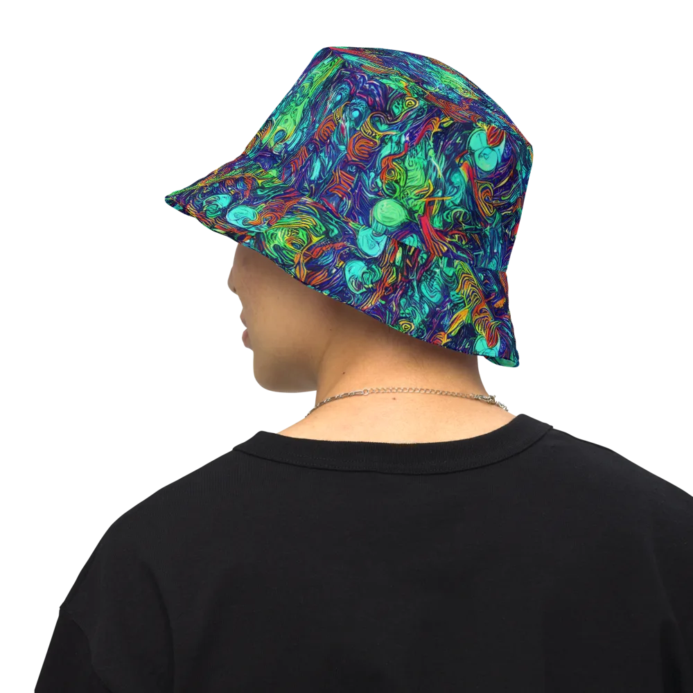 Saturated Spiral on Reversible Bucket Hat — Back Inside