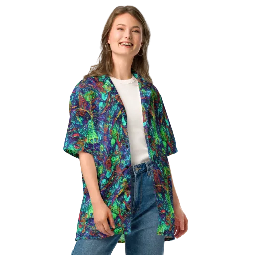 Saturated Spiral on a Button Shirt