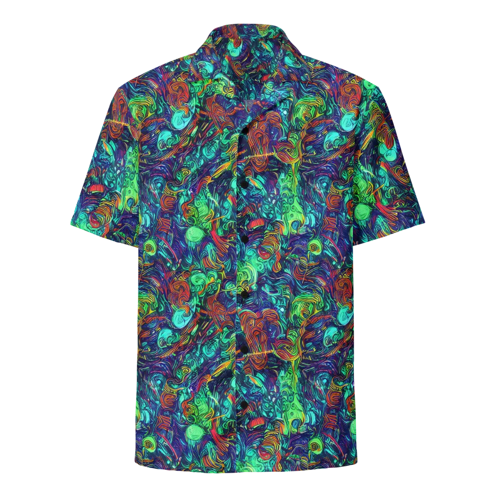 Saturated Spiral on Button Shirt — Front