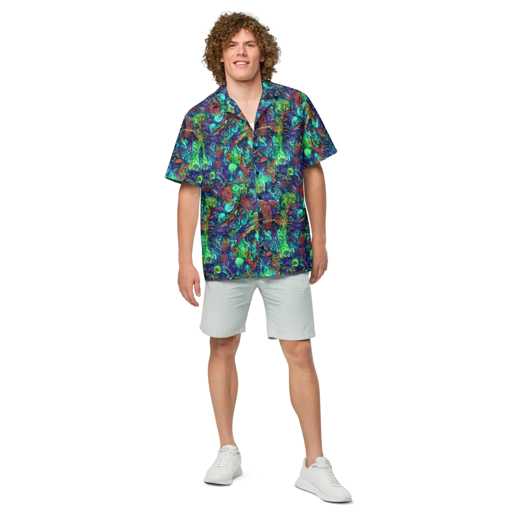 Saturated Spiral on Button Shirt — Front