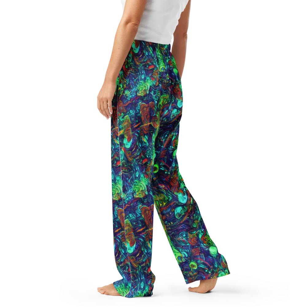 Saturated Spiral on Women's Pajama Pants — Left