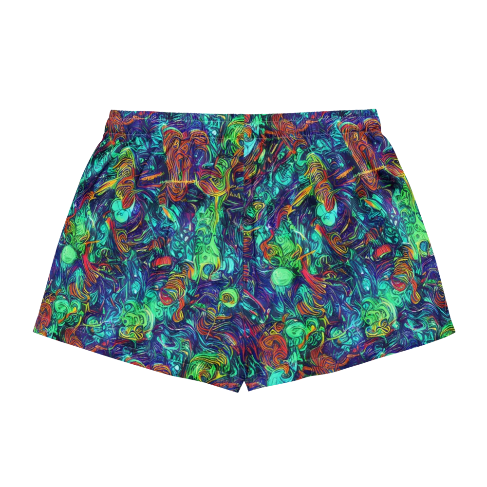 Saturated Spiral on Women's Pajama Shorts — Back