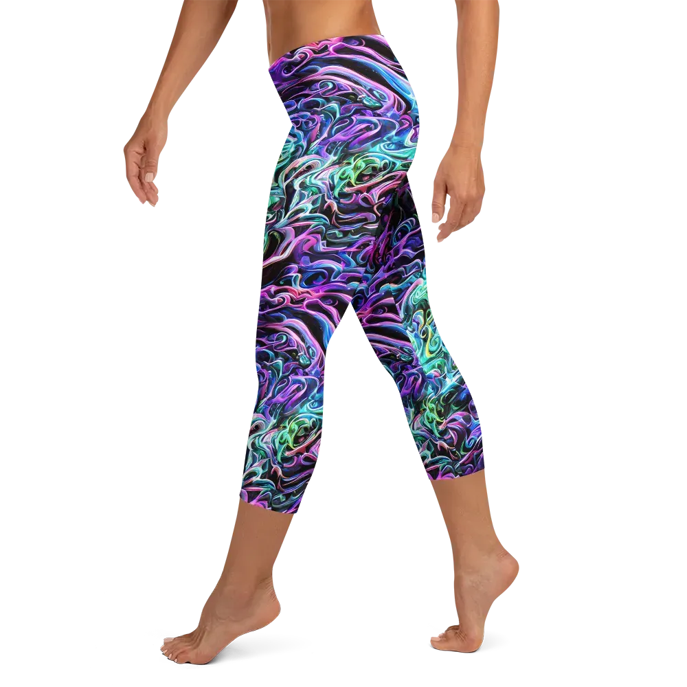 Afterglow Riptide on Capri Leggings — Left