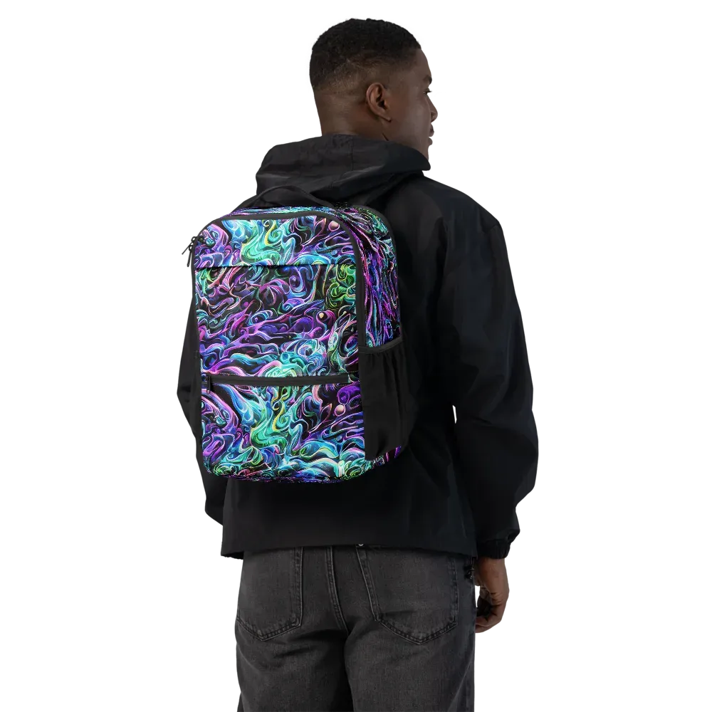 Afterglow Riptide on Utility Backpack — Back
