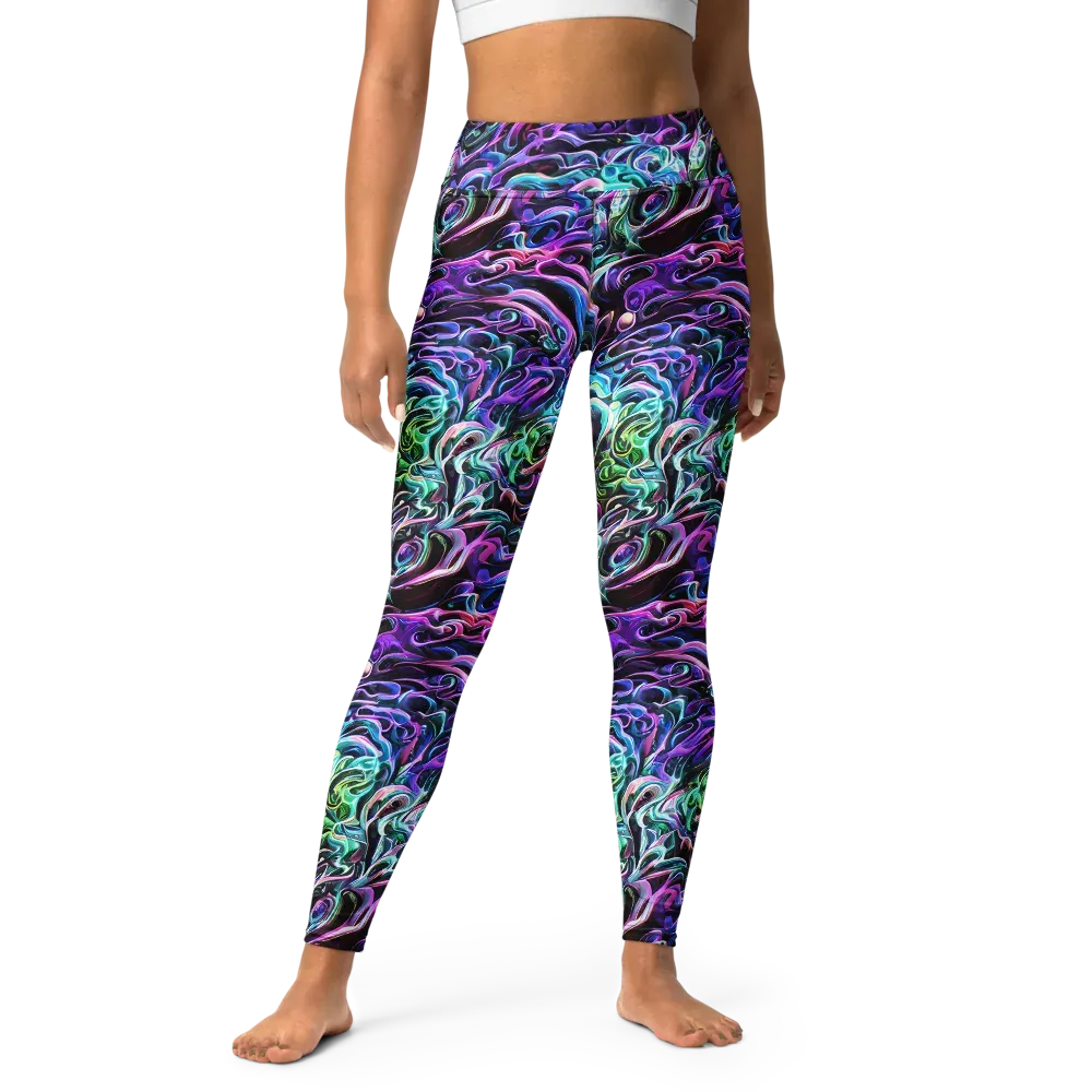Afterglow Riptide on Yoga Leggings — Front