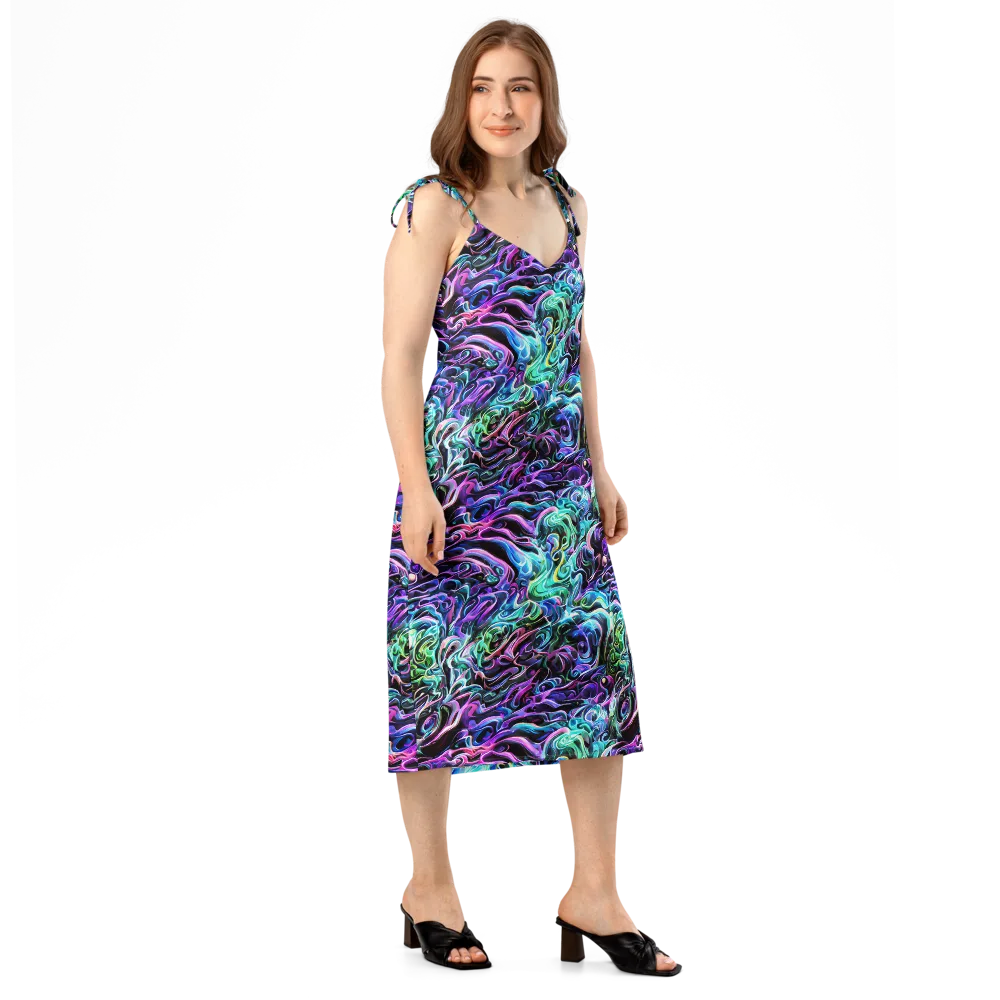 Afterglow Riptide on Slip Dress — Right Front