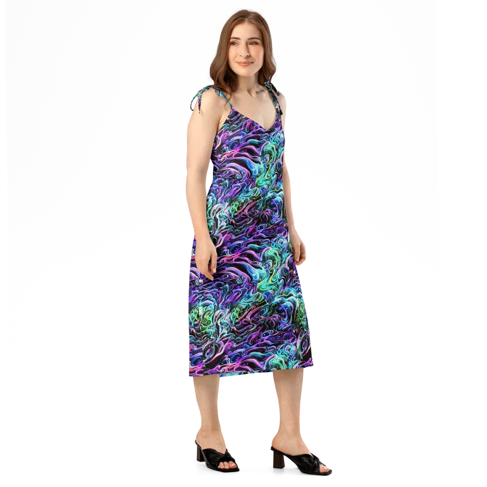 Afterglow Riptide on Slip Dress — Right Front