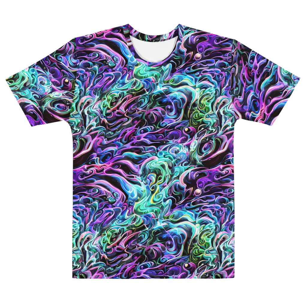 Afterglow Riptide on Men's Cotton Crew Neck T-Shirt — Front