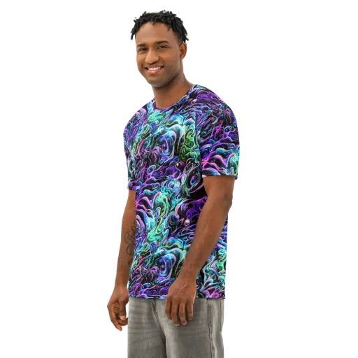 Afterglow Riptide on a Men's Cotton Crew Neck T-Shirt