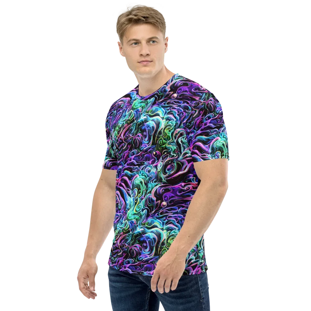 Afterglow Riptide on Men's Crew Neck T-Shirt — Left