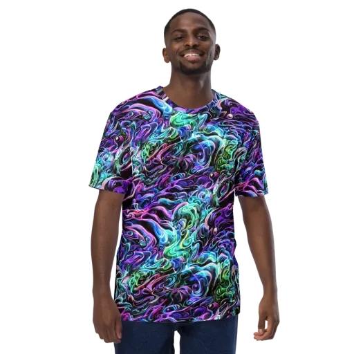Afterglow Riptide on a Men's Crew Neck T-Shirt