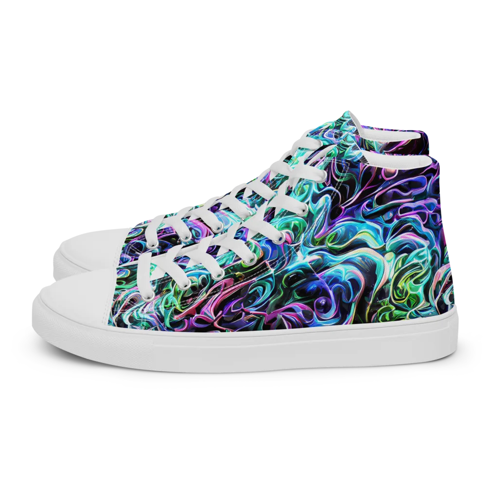 Afterglow Riptide on Men's High Top Canvas Shoes — Left