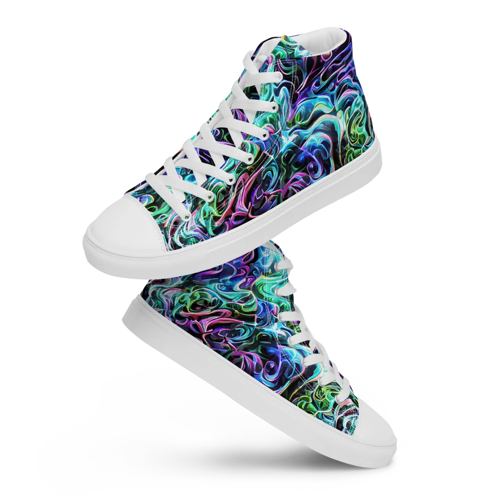 Afterglow Riptide on Men's High Top Canvas Shoes — Front