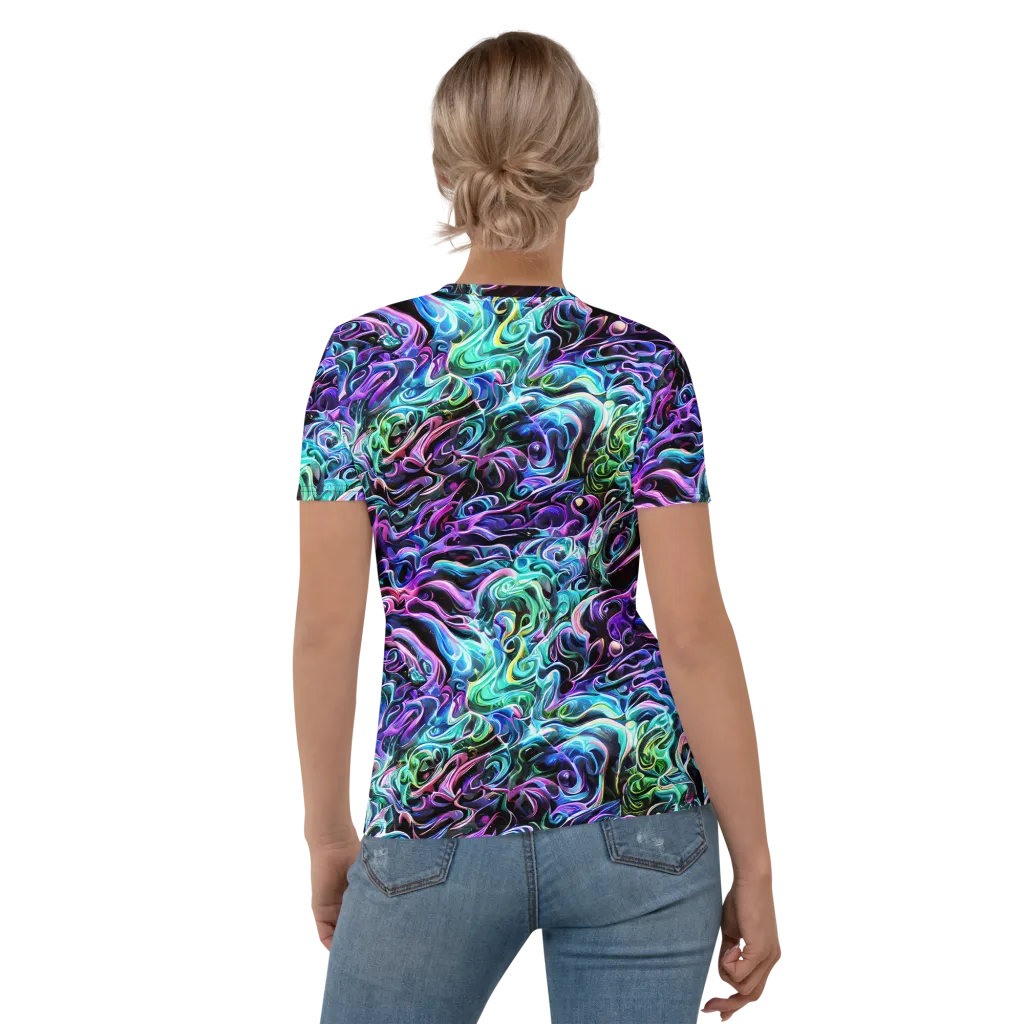 Afterglow Riptide on Women's Crew Neck T-Shirt — Back