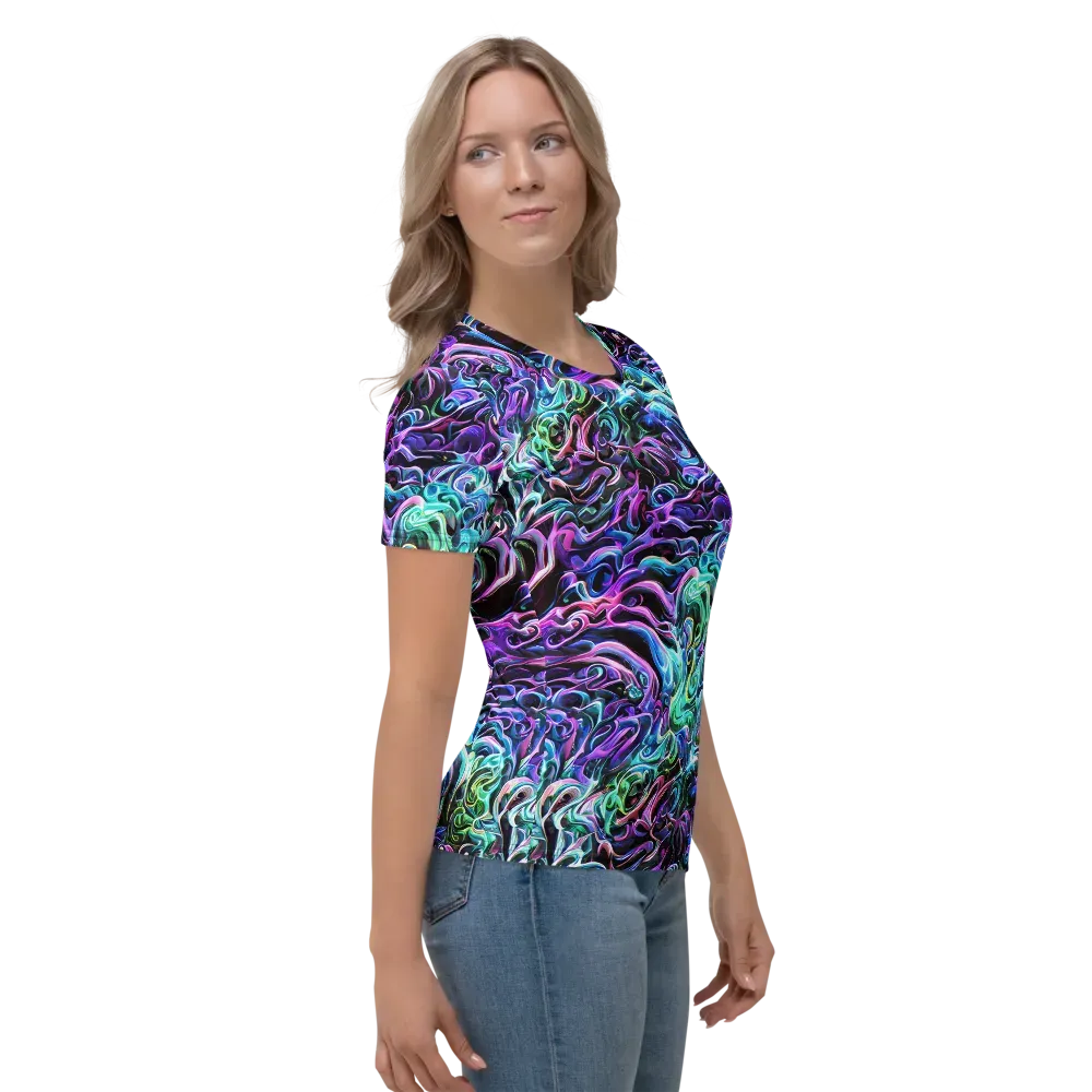 Afterglow Riptide on Women's Crew Neck T-Shirt — Right