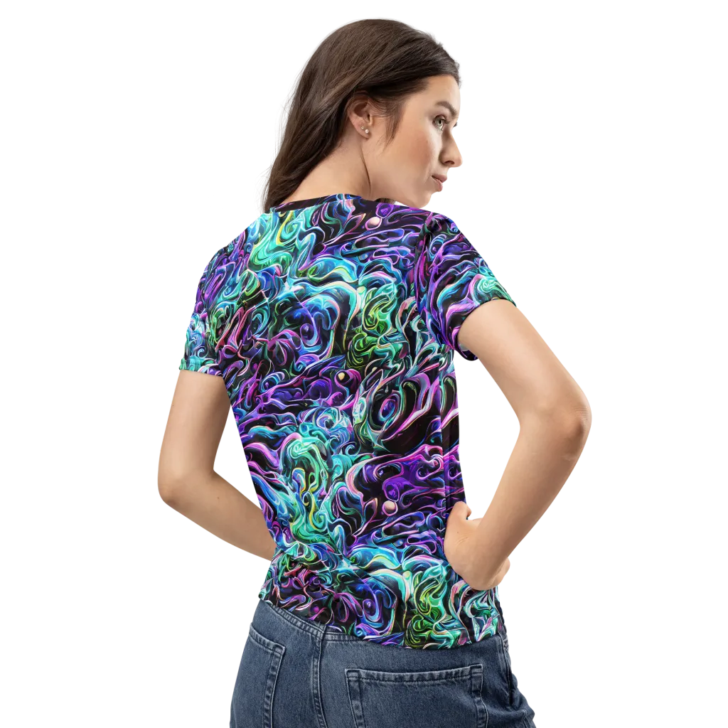 Afterglow Riptide on Women's Crew Neck T-Shirt — Back